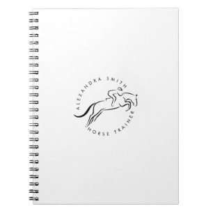 Jumping Horse Horseback Riding Horse Trainer Notebook