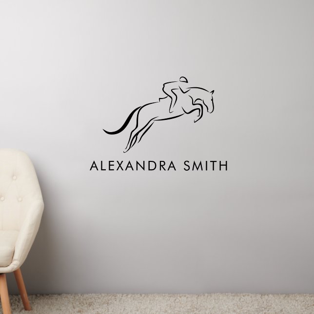 Jumping Horse | Horseback Riding | Horse Trainer Wall Decal (Living Room 2)