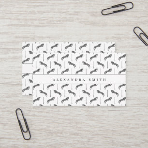 Jumping Horse Scribble Horse Gold Horse Business Card