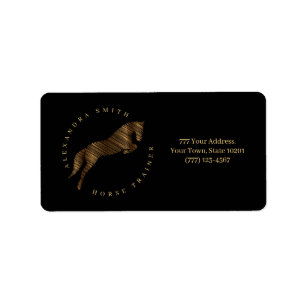 Jumping Horse   Scribble Horse   Horse Trainer Label