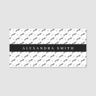 Jumping Horse Scribble Horse Horse Trainer Name Tag