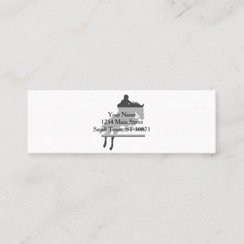 Jumping horse silhouette _ Choose background color Mini Business Card