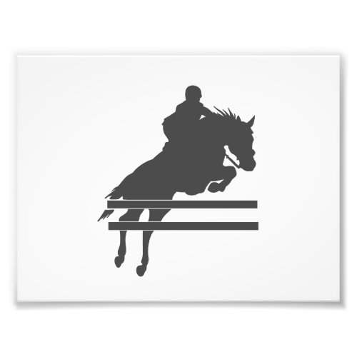 Jumping horse silhouette _ Choose background color Photo Print