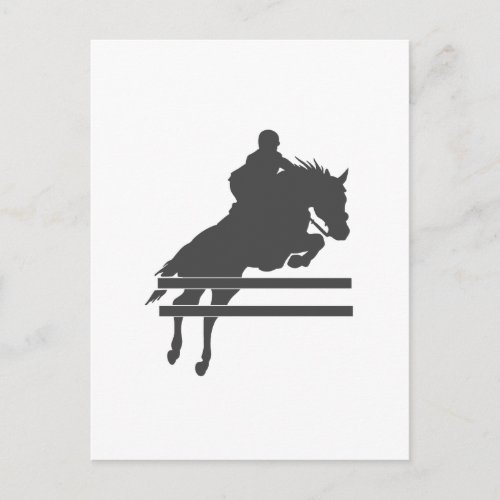 Jumping horse silhouette _ Choose background color Postcard