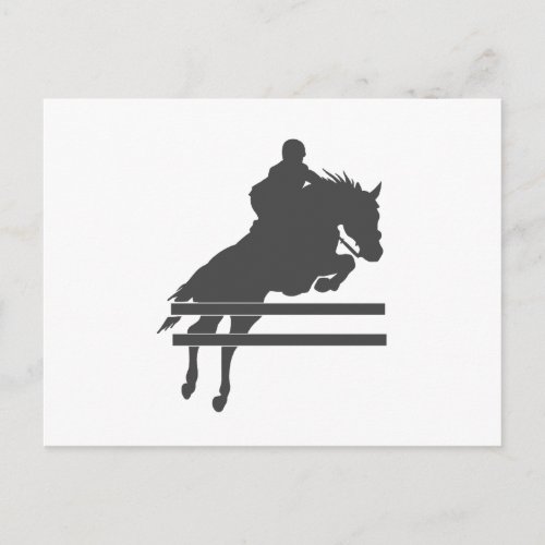Jumping horse silhouette _ Choose background color Postcard