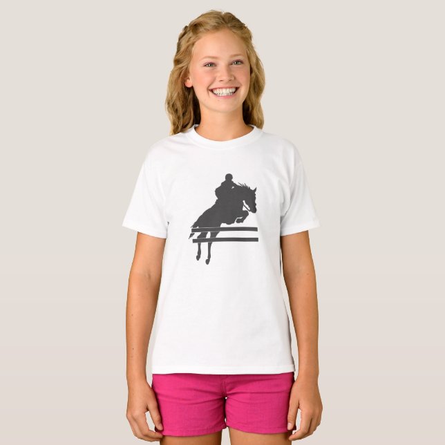 Jumping horse silhouette - Choose background color T-Shirt (Front Full)