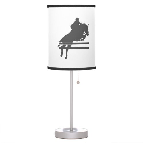 Jumping horse silhouette _ Choose background color Table Lamp