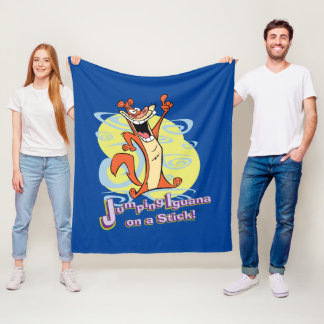 Jumping Igauna on a Stick!™ Fleece Blanket