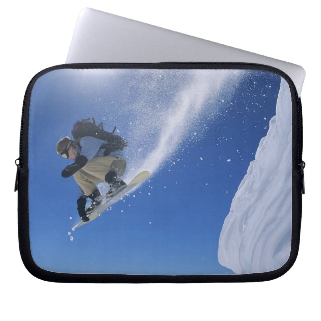 Jumping into Snake Creek Canyon from Clayton 3 Laptop Sleeve (Front)