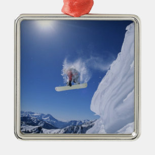 Jumping into Snake Creek Canyon from Clayton Metal Ornament