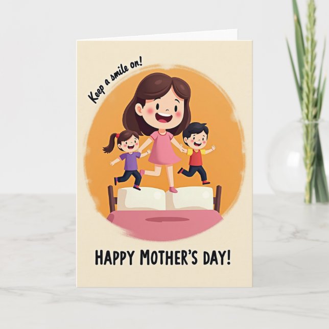 Jumping Joy Mothers Day Card (Front)