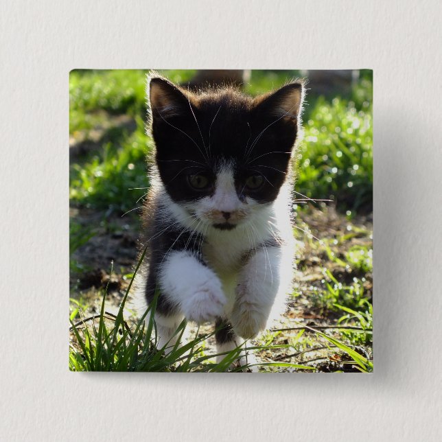 Jumping Kitty Button (Front)