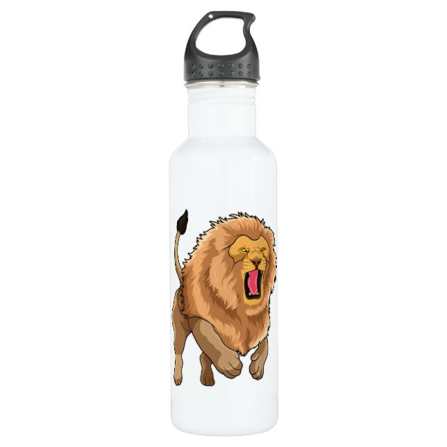 Jumping Lion Stainless Steel Water Bottle (Front)