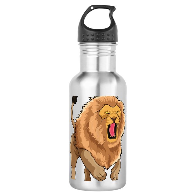 Jumping Lion Stainless Steel Water Bottle (Front)