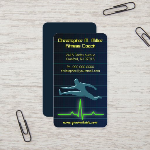 Customizable Fitness Coach / Personal Trainer Business Cards