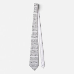 Jumping marlin neck tie