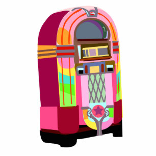 Jumping Neon Fun Retro Art Jukebox Time Cutout