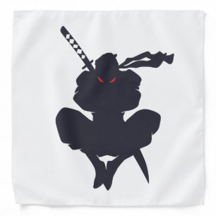 Jumping Ninja silhouette - Choose background color Bandana
