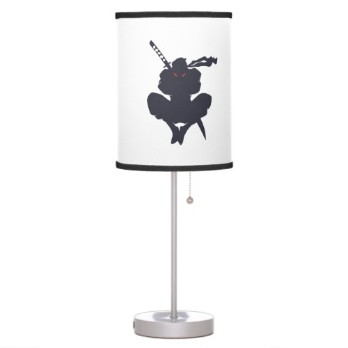 Jumping Ninja silhouette _ Choose background color Table Lamp
