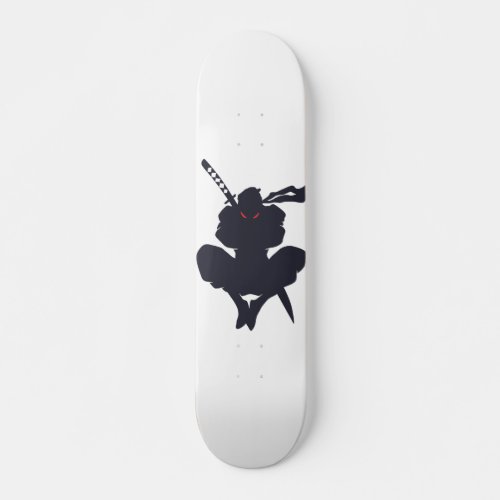 Jumping Ninja silhouette Skateboard