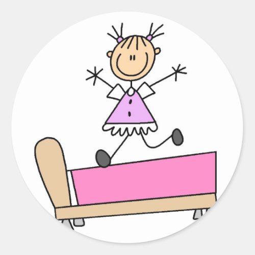 Jumping On Bed Stickers Sticker