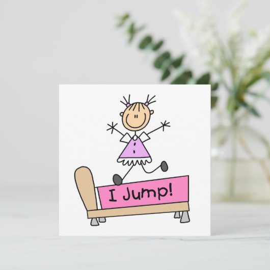 Jumping on the Bed Stick Figure Girl (Standing Front)