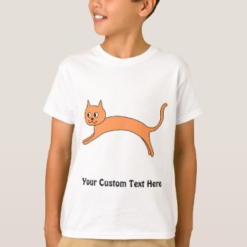 Jumping Orange Cat. T-shirt by Animal_Art_By_Ali at Zazzle