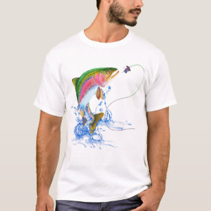 Details about   Rainbow Trout Zarape fishing t shirts 