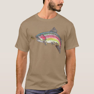 Jumping Rainbow Trout Fly Fishing T-Shirt