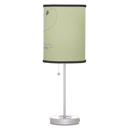 Jumping Rainbow Trout Fly Fishing Table Lamp (Right)