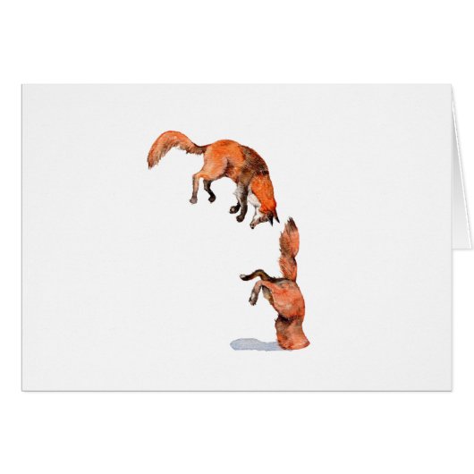 Jumping Red Fox Cards (Front Horizontal)
