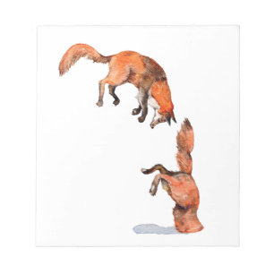 Jumping Red Fox Notepad