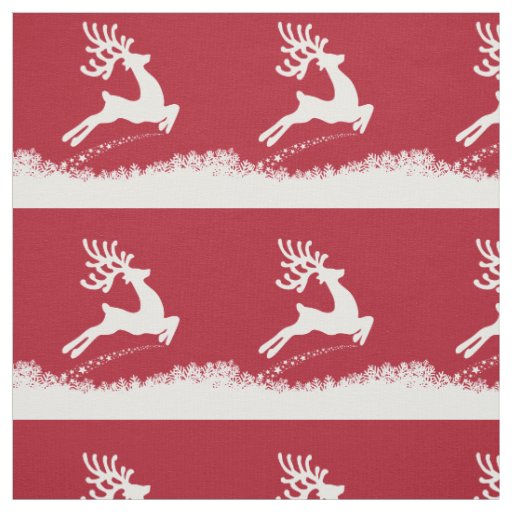 Jumping Reindeer custom fabric