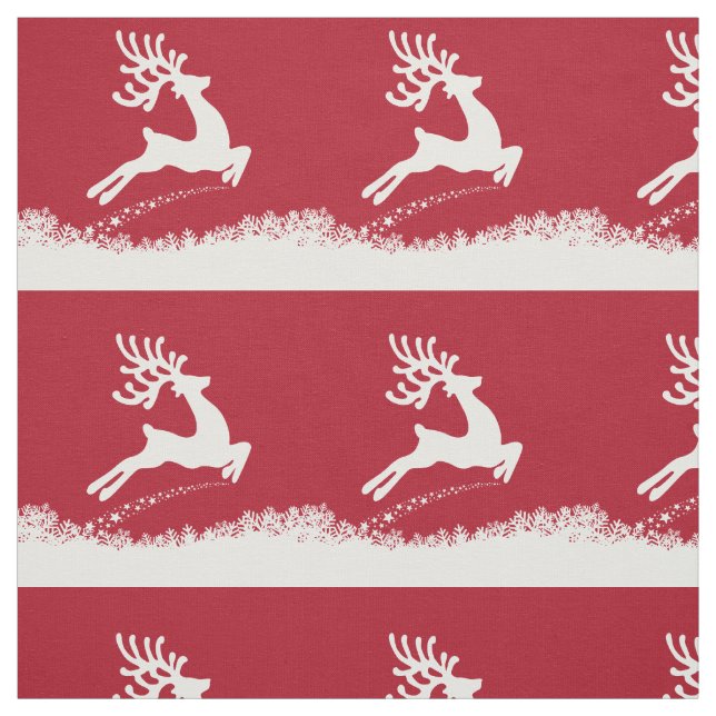 Jumping Reindeer custom fabric (Swatch)