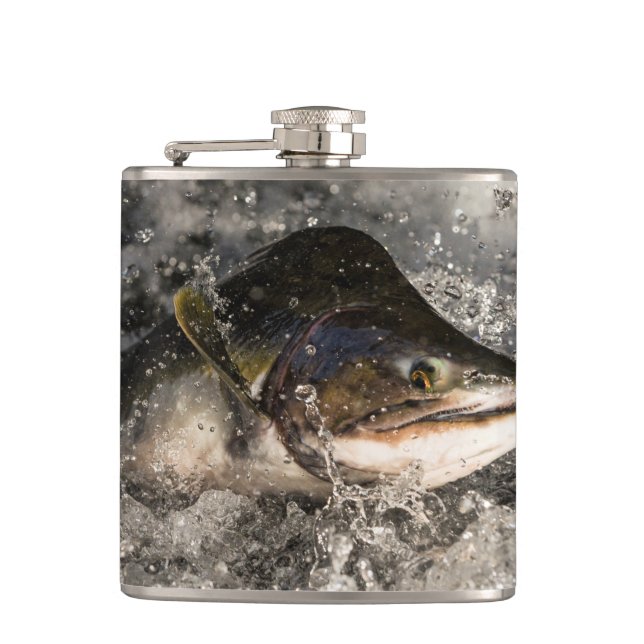 Jumping Salmon Flask (Front)