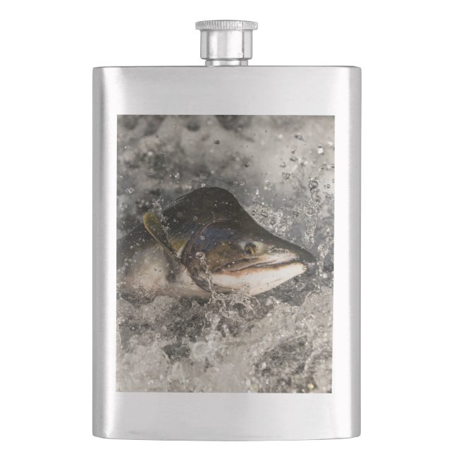 Jumping Salmon Flask (Front)