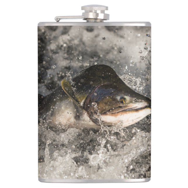 Jumping Salmon Flask (Front)