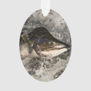 Jumping Salmon Ornament