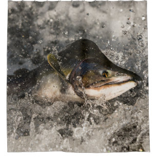 Jumping Salmon Shower Curtain