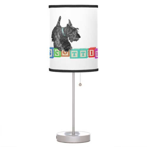 Jumping Scottish Terrier Table Lamp