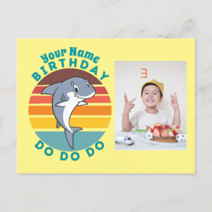Jumping Shark Birthday  Holiday Postcard