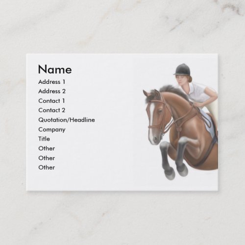 Jumping Show Horse Business Card
