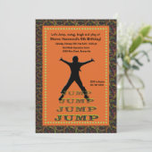 Jumping Silhouette Invitation (Standing Front)