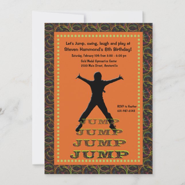 Jumping Silhouette Invitation (Front)