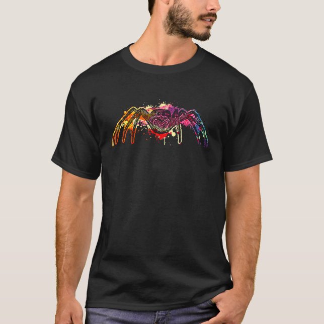 Jumping Spider Animal Colorful  1 T-Shirt (Front)