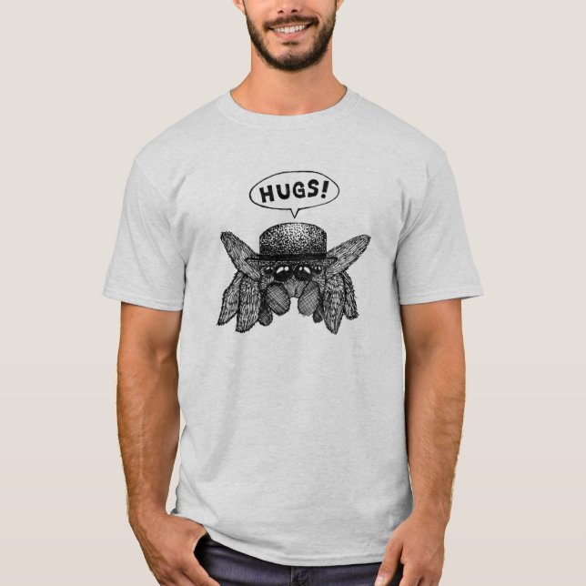 Jumping Spider Hugs T-Shirt (Front)