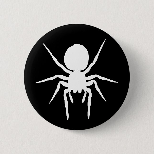 Jumping Spider Silhouette Crest Button (Front)