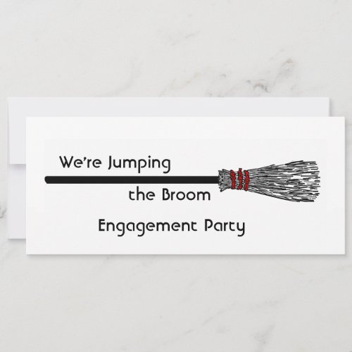 Jumping the Broom Engagement Invitation