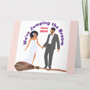 Jumping the Broom Letterpress Thank You Card