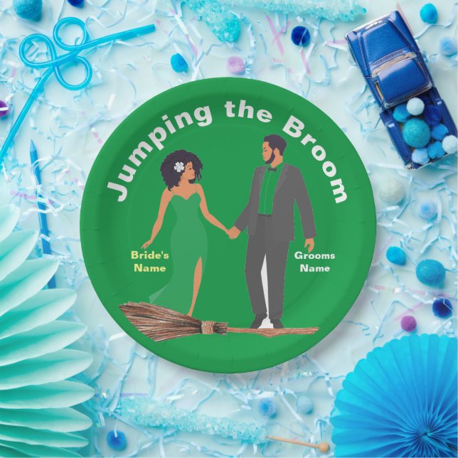 Jumping the Broom Paper Plates (Party)